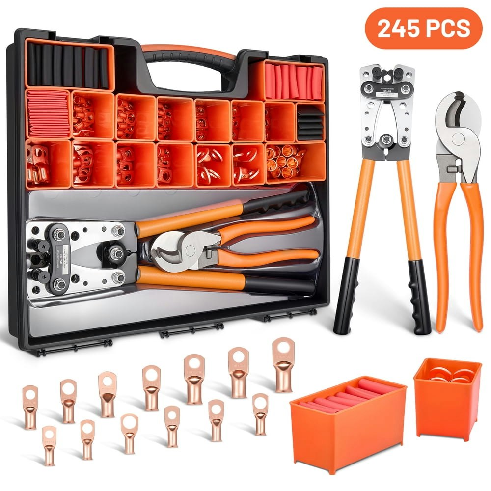 Filluck 245-Piece Battery Cable Crimping Tool Kit: $71.99 Filluck 245-Piece Battery Cable Crimping Tool Kit: $71.99
