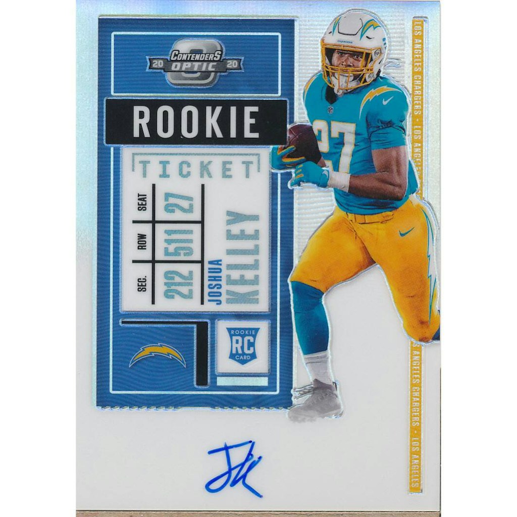 2020 Panini Contenders Optic Silver Joshua Kelley Autograph Card: $18 2020 Panini Contenders Optic Silver Joshua Kelley Autograph Card: $18