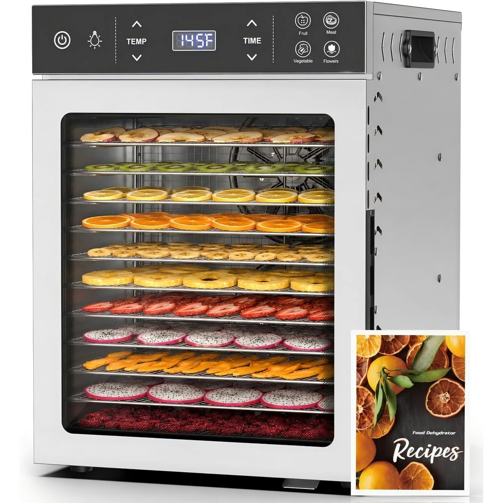 Pnkkodw 800W 12-Tray Stainless Steel Food Dehydrator: $121.49