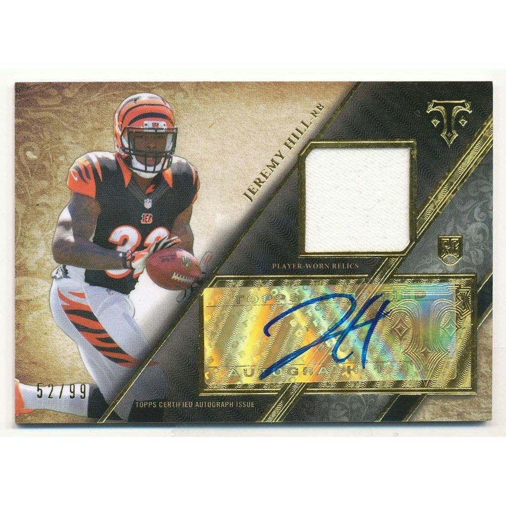 2014 Topps Triple Threads Jeremy Hill Rookie Autograph Relic Card: $27 2014 Topps Triple Threads Jeremy Hill Rookie Autograph Relic Card: $27