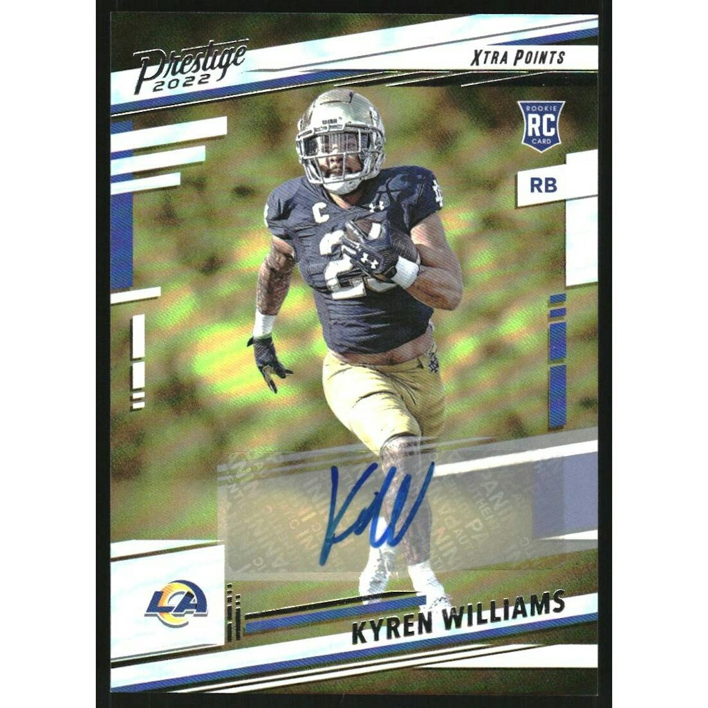 2022 Prestige Xtra Points Signatures Kyren Williams Trading Card: $15 2022 Prestige Xtra Points Signatures Kyren Williams Trading Card: $15