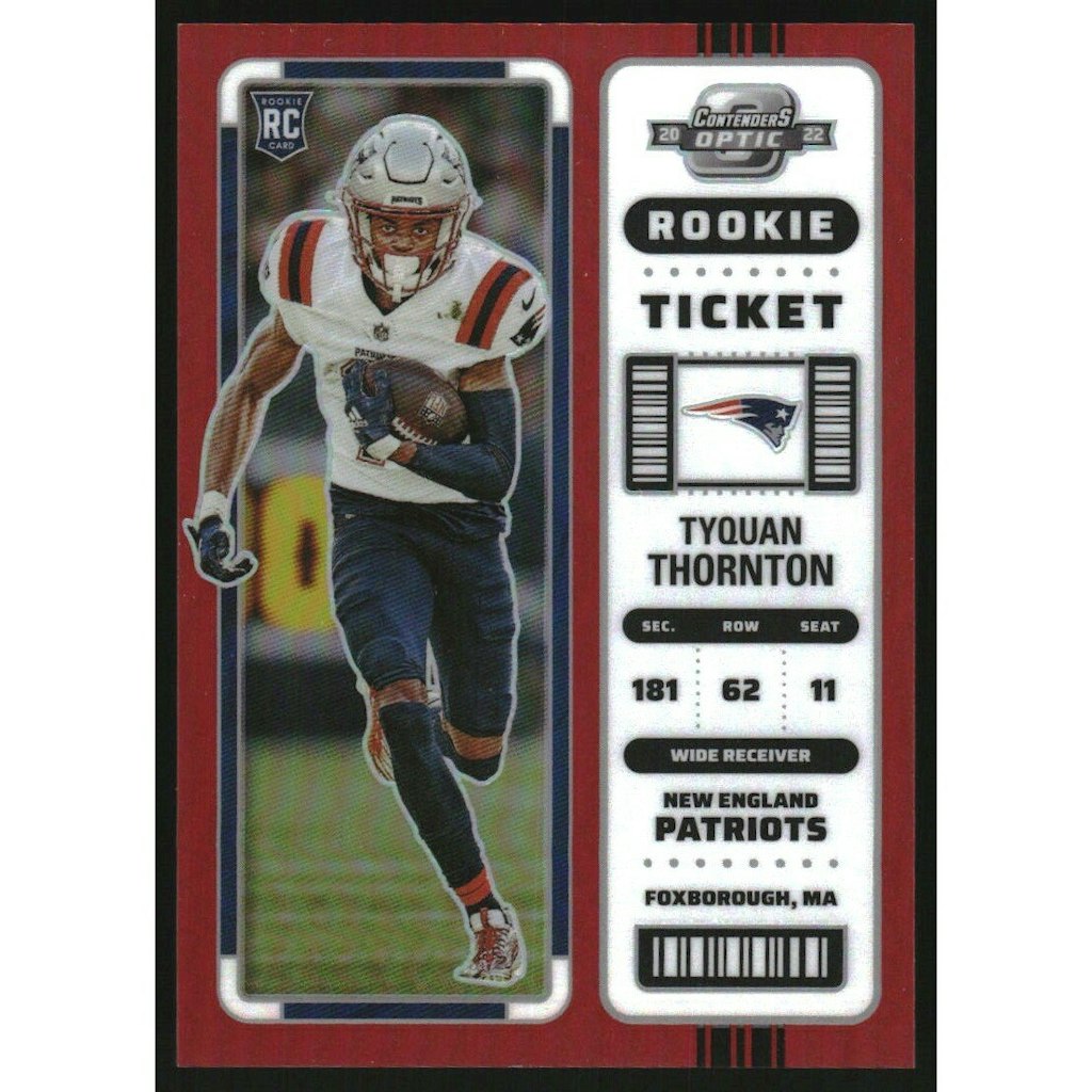 2022 Panini Contenders Optic Tyquan Thornton Red Rookie Card #96: $22.50