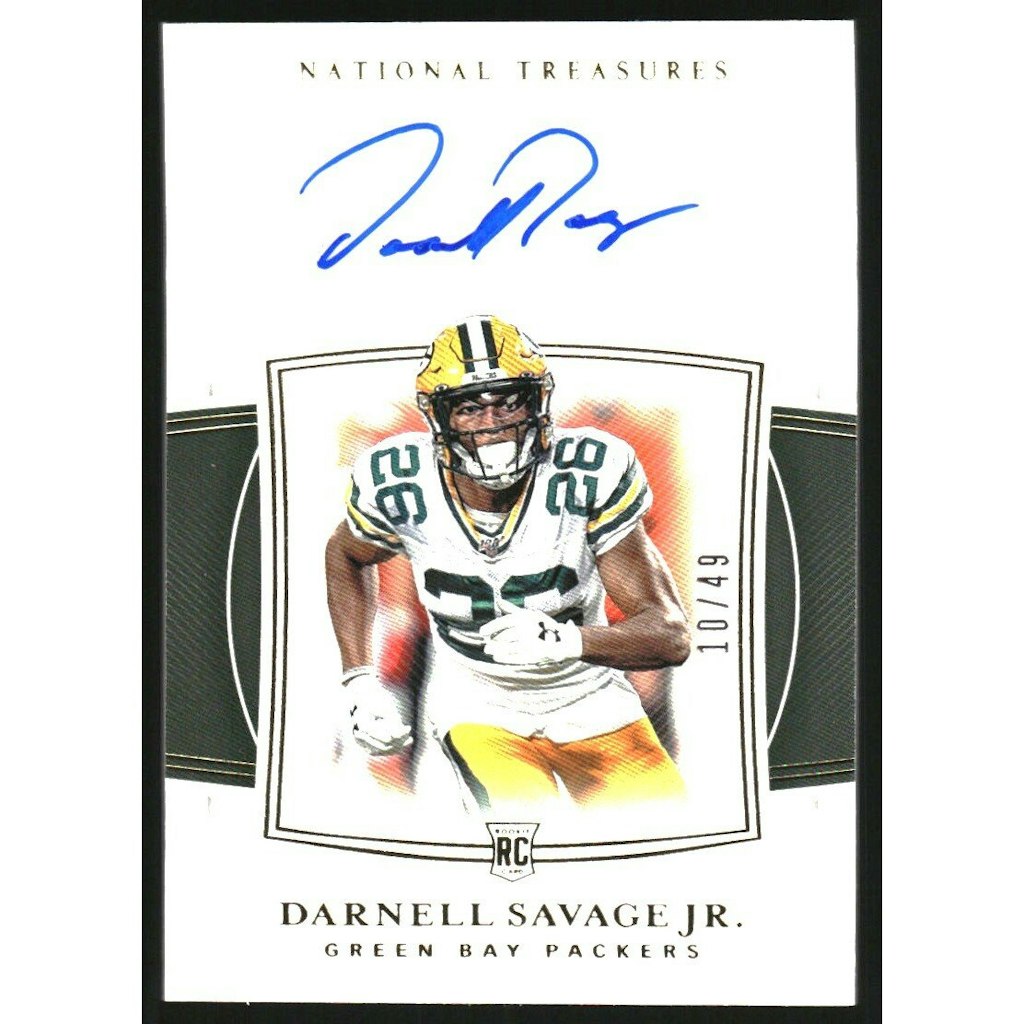 2019 Panini National Treasures Gold Darnell Savage Jr. Autograph Card: $36