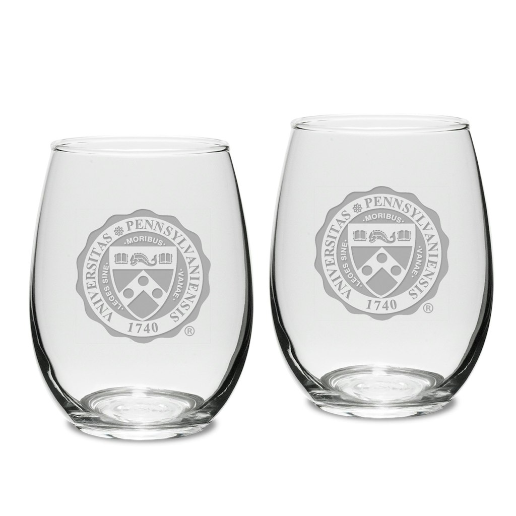 Pennsylvania Quakers 15oz. Stemless Wine Glass 2-Piece Set: $69.99