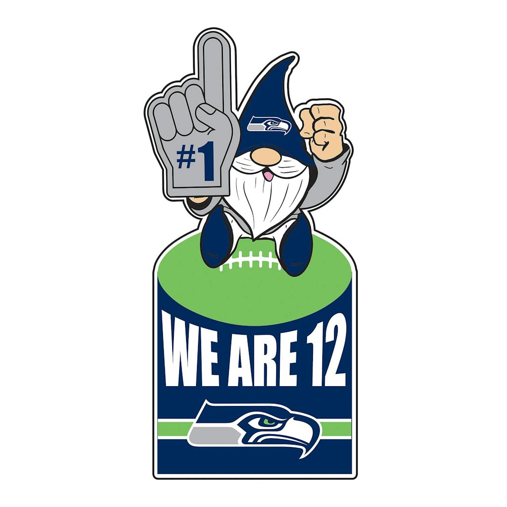 Seattle Seahawks 30-inch Metal Gnome Yard Sign: $34.99