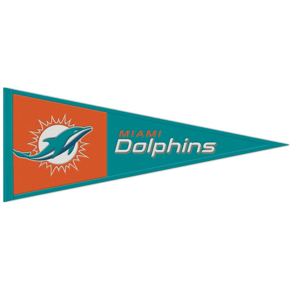 WinCraft Miami Dolphins 13" x 32" Wool Pennant: $44.99