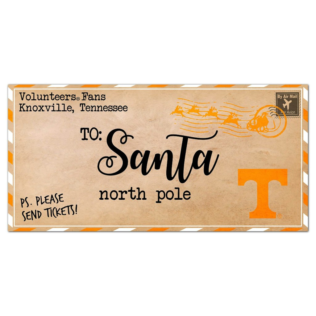 Tennessee Volunteers 6" x 12" Letter to Santa Sign: $19.99 Tennessee Volunteers 6" x 12" Letter to Santa Sign: $19.99