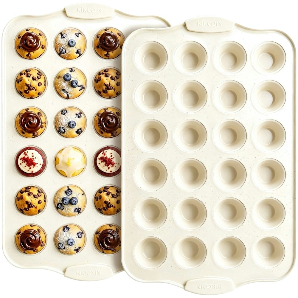 Kikcoin 24-Cup Muffin and Cupcake Pan 2-Pack: $21.99