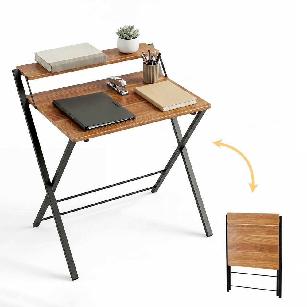 Jioabl Folding Desk with Shelf: $54.99 Jioabl Folding Desk with Shelf: $54.99