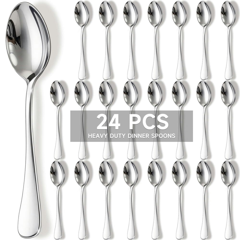 Astercook Stainless Steel Dinner Spoon 24-Piece Set: $16.99 Astercook Stainless Steel Dinner Spoon 24-Piece Set: $16.99