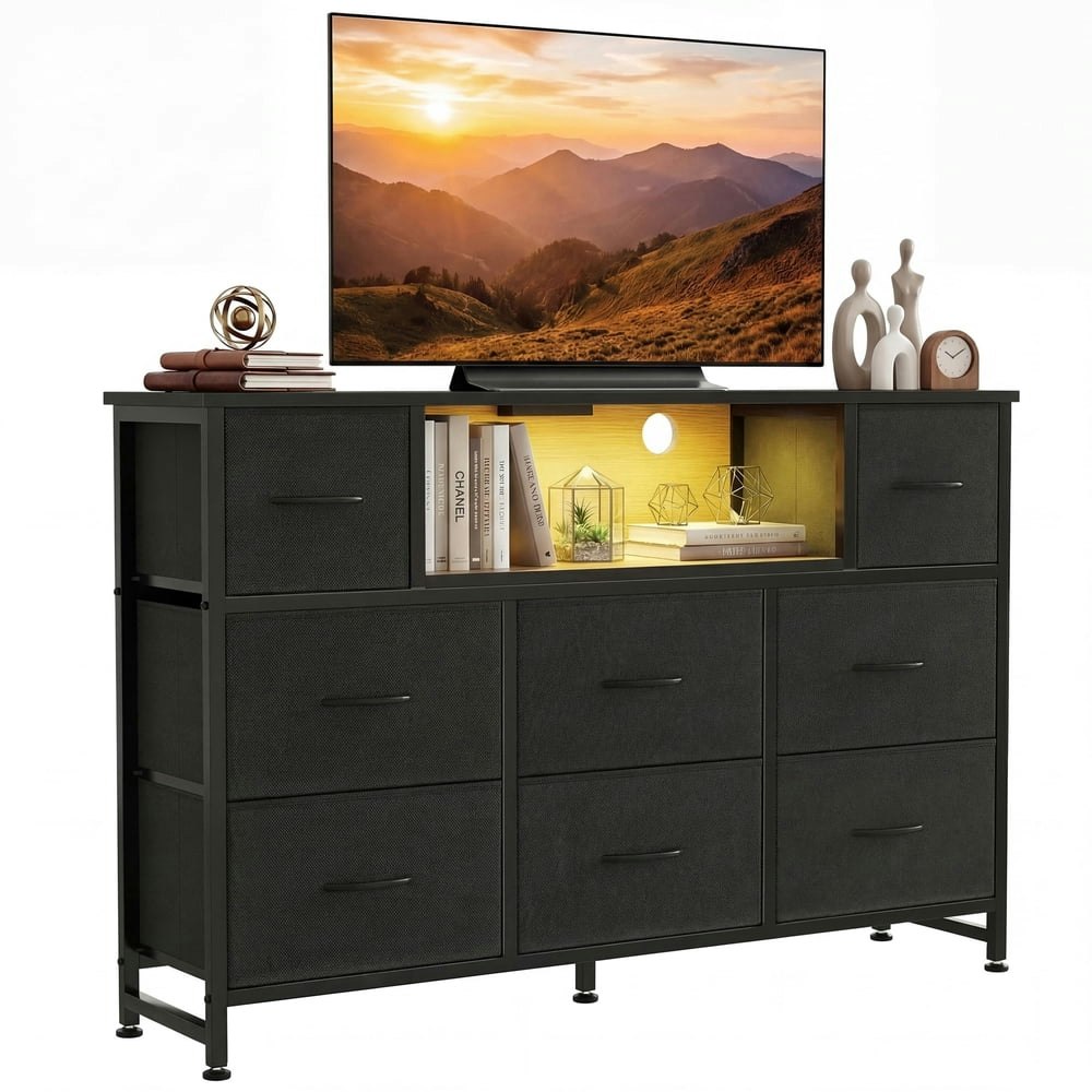 Edx TV Stand with 8 Fabric Drawers: $56.99 Edx TV Stand with 8 Fabric Drawers: $56.99
