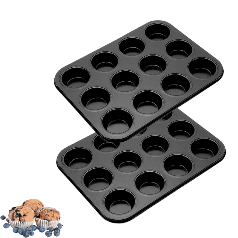 12-Cup Nonstick Muffin and Cupcake Pan 2-Pack: $14.99