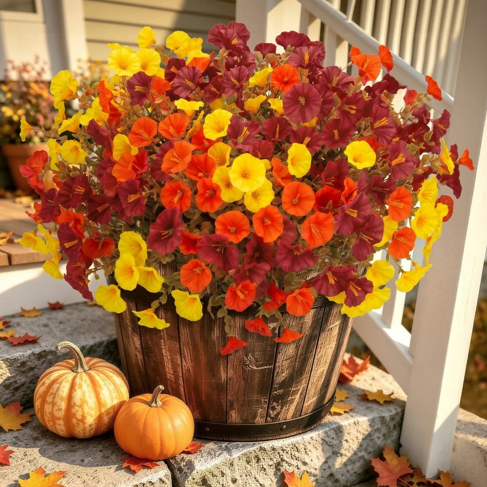 Scidweet Artificial Fall Morning Glory Flowers 24-Bundle Set: $19.79