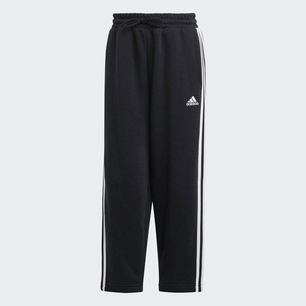 Adidas Essentials 3-Stripes Open Hem Fleece Pants: $45 Adidas Essentials 3-Stripes Open Hem Fleece Pants: $45