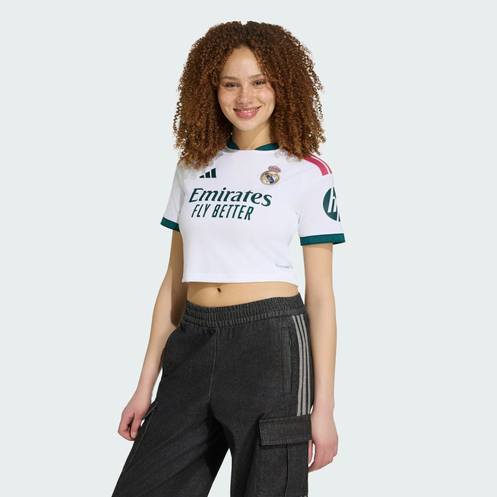 Real Madrid 26/27 Home Cropped Jersey: $80 Real Madrid 26/27 Home Cropped Jersey: $80