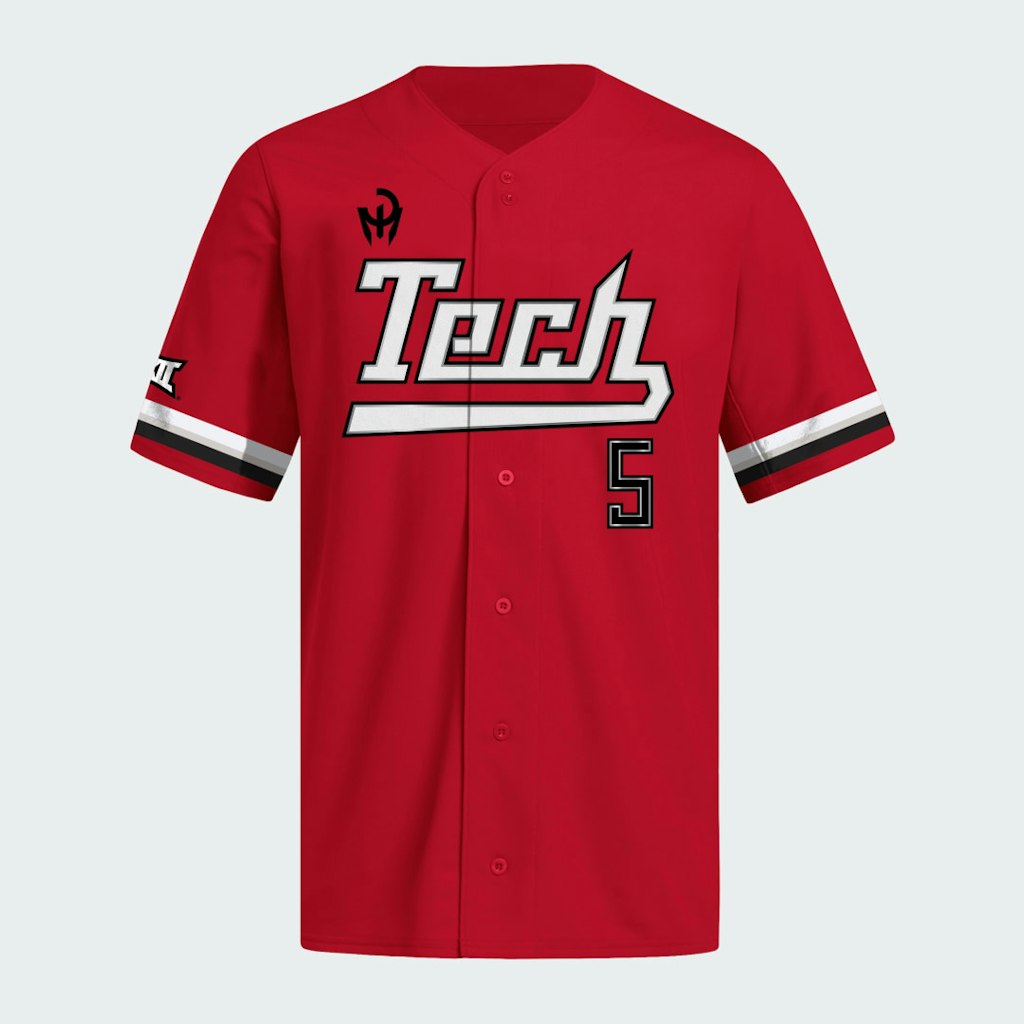 Texas Tech Mahomes Full Button Jersey: $120