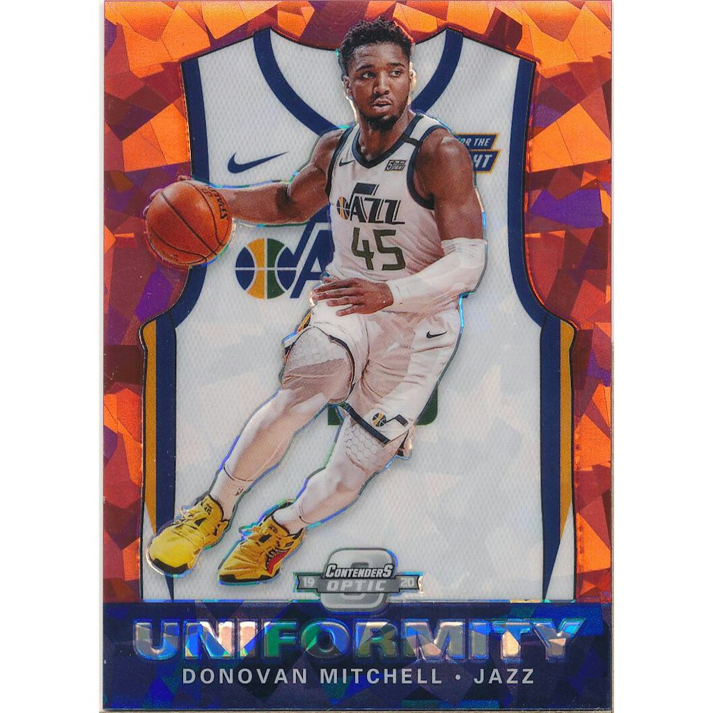 2019-20 Panini Contenders Optic Donovan Mitchell Red Cracked Ice Trading Card: $27 2019-20 Panini Contenders Optic Donovan Mitchell Red Cracked Ice Trading Card: $27