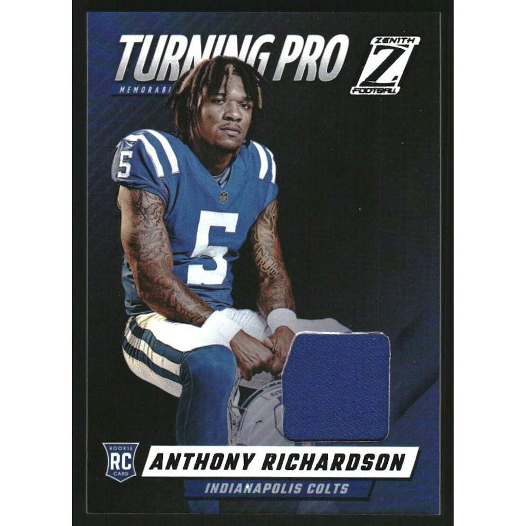 Anthony Richardson 2023 Zenith Turning Pro Memorabilia Card #18: $18