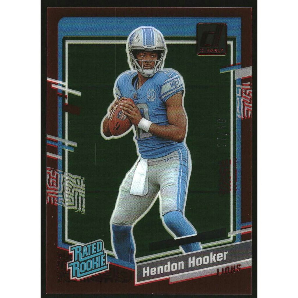 2023 Donruss Clearly Hendon Hooker Rookie Card: $10 2023 Donruss Clearly Hendon Hooker Rookie Card: $10