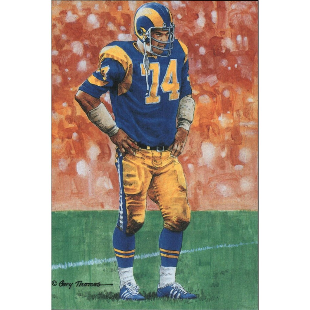 1989-97 Goal Line Hall of Fame #21 Merlin Olsen Card: $20 1989-97 Goal Line Hall of Fame #21 Merlin Olsen Card: $20