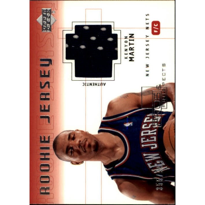 2000-01 Upper Deck Pros and Prospects #91 Kenyon Martin Rookie Jersey Card: $12 2000-01 Upper Deck Pros and Prospects #91 Kenyon Martin Rookie Jersey Card: $12