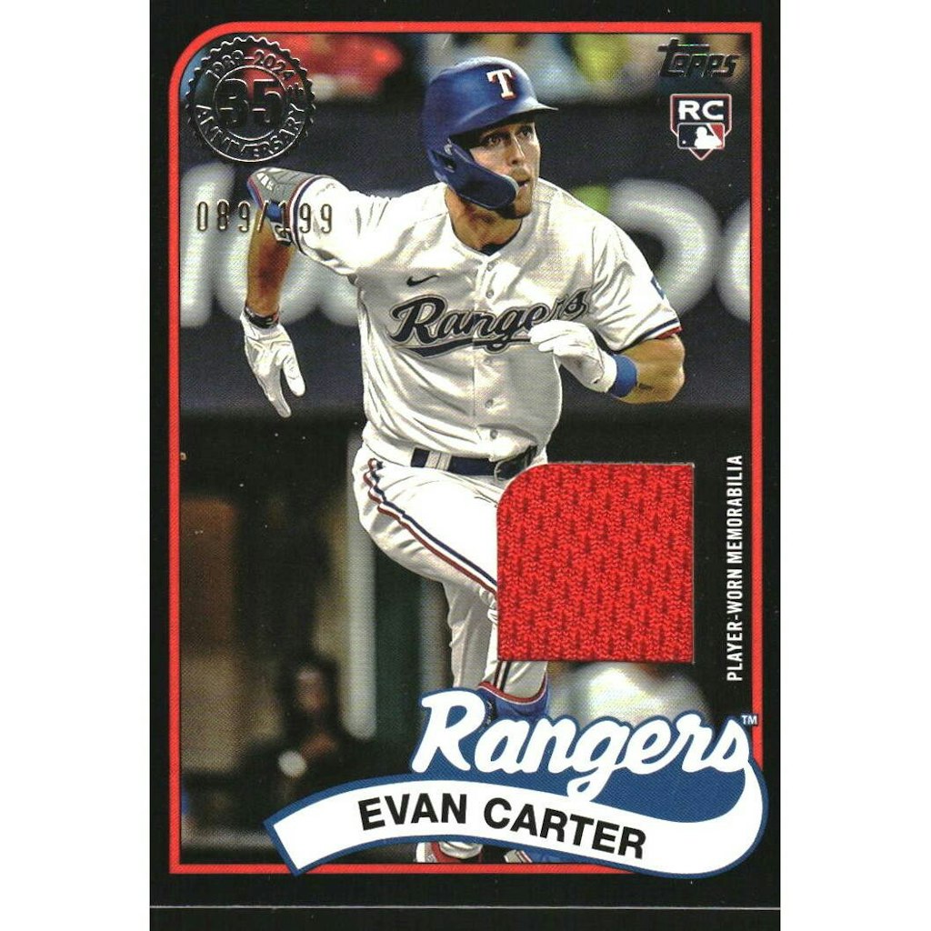 2024 Topps '89 Topps Relics Evan Carter #89R2EC Card: $10.80 2024 Topps '89 Topps Relics Evan Carter #89R2EC Card: $10.80