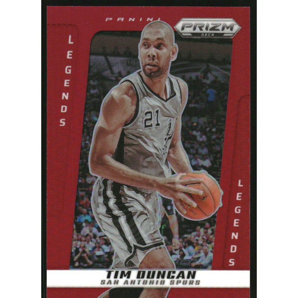 2024-25 Prizm Tim Duncan Deca Prizms Red Card: $18 2024-25 Prizm Tim Duncan Deca Prizms Red Card: $18
