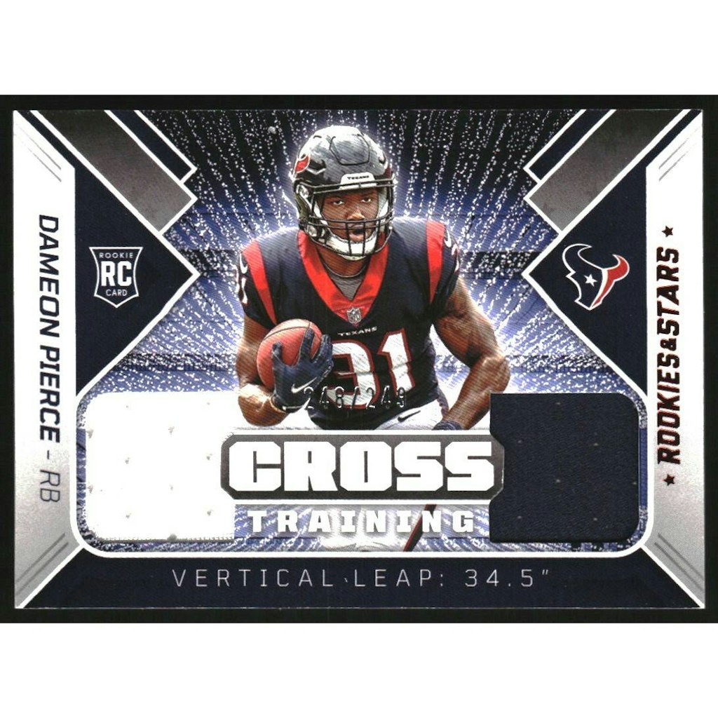 2022 Rookies and Stars Cross Training Materials Dameon Pierce Trading Card: $10.80 2022 Rookies and Stars Cross Training Materials Dameon Pierce Trading Card: $10.80