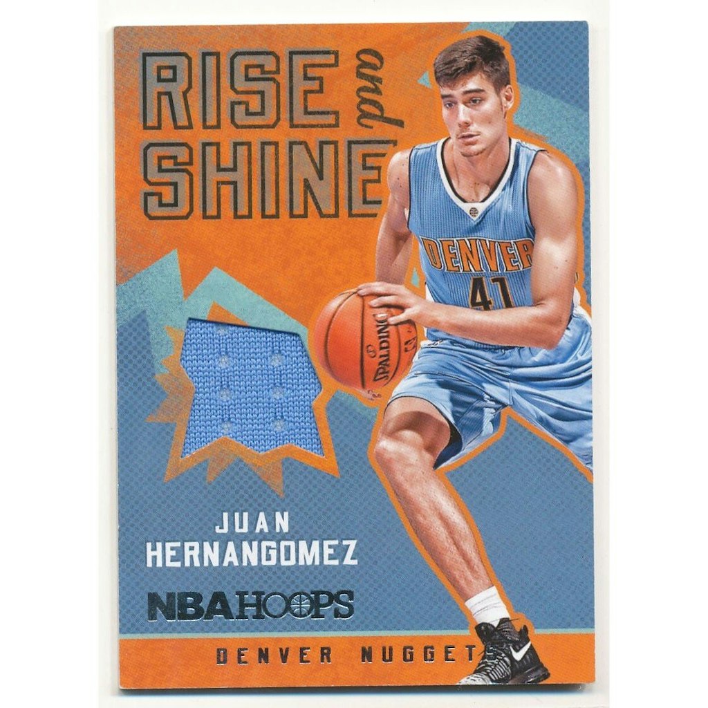 2016-17 Hoops Rise N Shine Prime Memorabilia Juan Hernangomez #14 Card: $18 2016-17 Hoops Rise N Shine Prime Memorabilia Juan Hernangomez #14 Card: $18