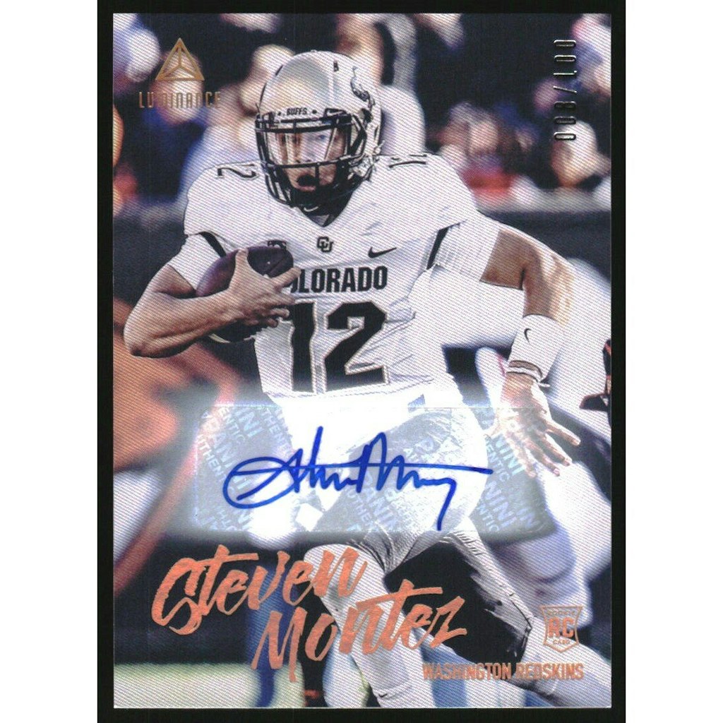 2020 Panini Luminance Steven Montez Rookie Autograph Gold #168/100: $13.50 2020 Panini Luminance Steven Montez Rookie Autograph Gold #168/100: $13.50
