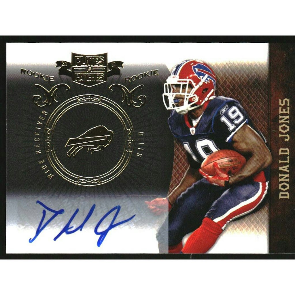 2010 Panini Plates and Patches Donald Jones Gold Autograph Card /25: $27 2010 Panini Plates and Patches Donald Jones Gold Autograph Card /25: $27
