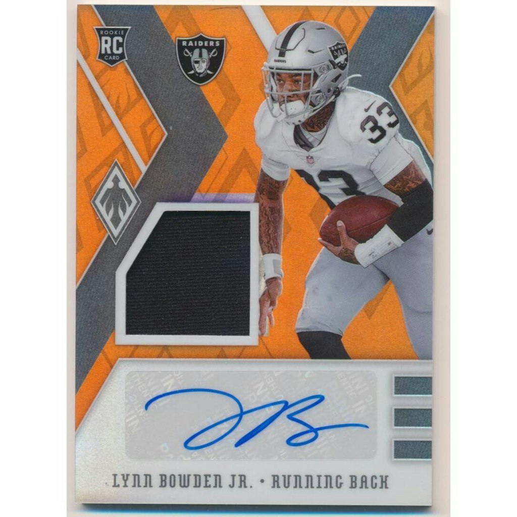 Lynn Bowden Jr. 2020 Panini Phoenix Rookie Premiere Jersey Autograph Orange Card #32/125: $13.50 Lynn Bowden Jr. 2020 Panini Phoenix Rookie Premiere Jersey Autograph Orange Card #32/125: $13.50