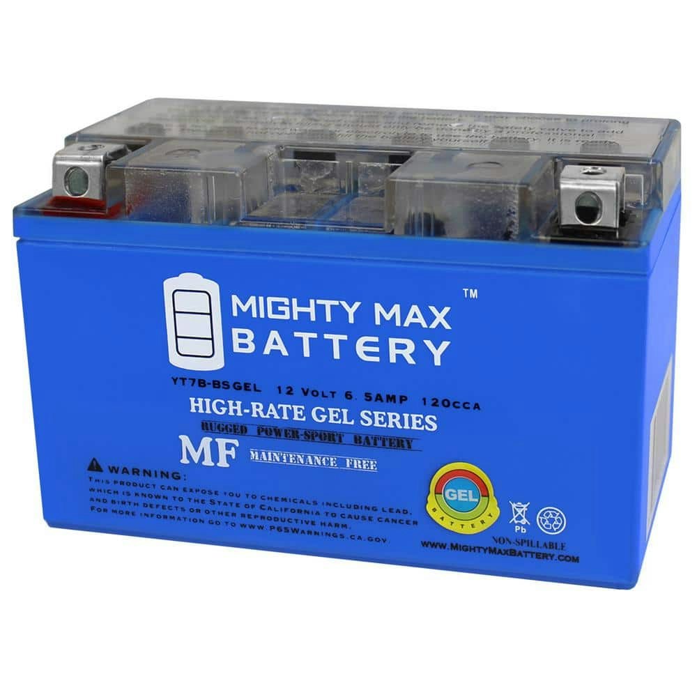YT7B-BS 12V 6.5Ah GEL Motorcycle Battery: $29.99 YT7B-BS 12V 6.5Ah GEL Motorcycle Battery: $29.99