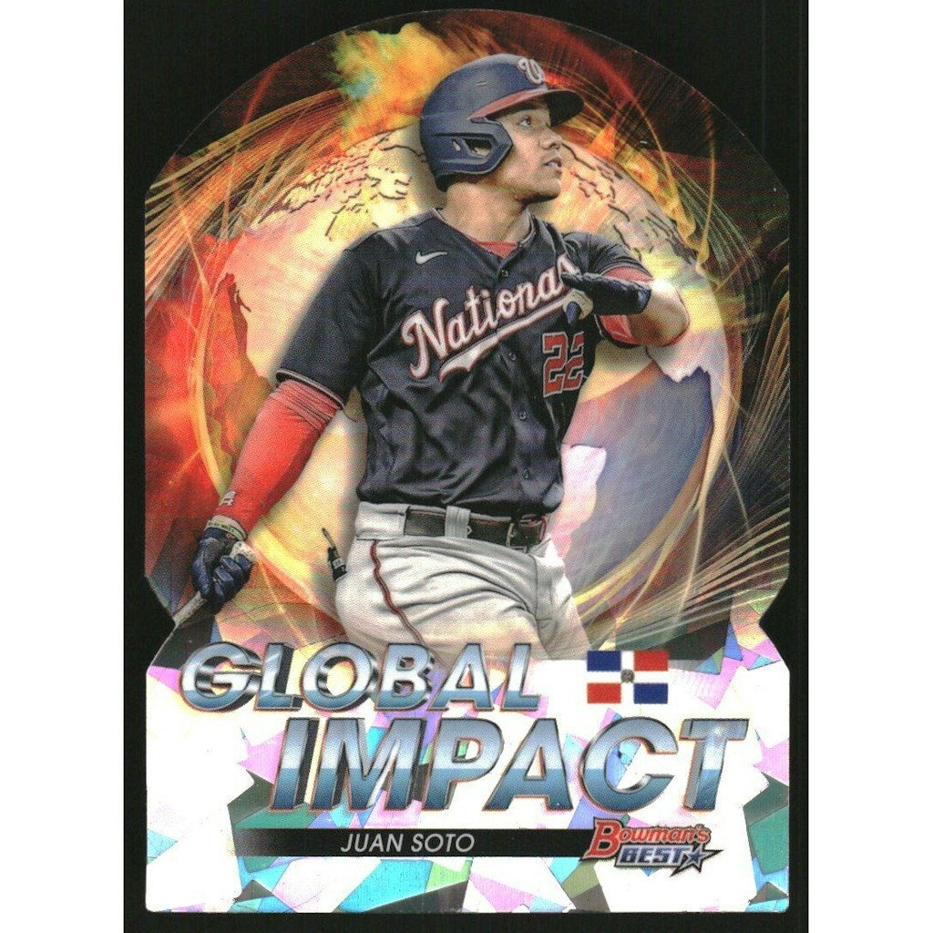 2022 Bowman's Best Juan Soto Global Impact Atomic Refractor Card: $13.50 2022 Bowman's Best Juan Soto Global Impact Atomic Refractor Card: $13.50