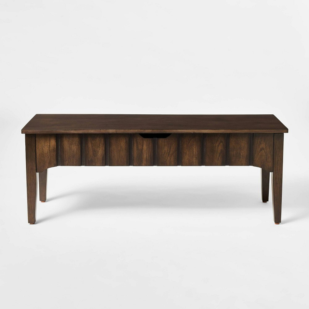 Palma Wood Base Storage Ottoman: $220 Palma Wood Base Storage Ottoman: $220