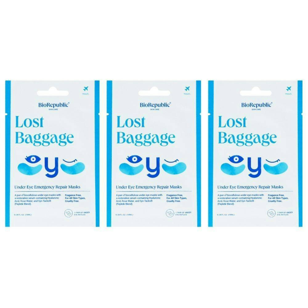 BioRepublic Lost Baggage Under Eye Masks 3-Pack: $11.99 BioRepublic Lost Baggage Under Eye Masks 3-Pack: $11.99