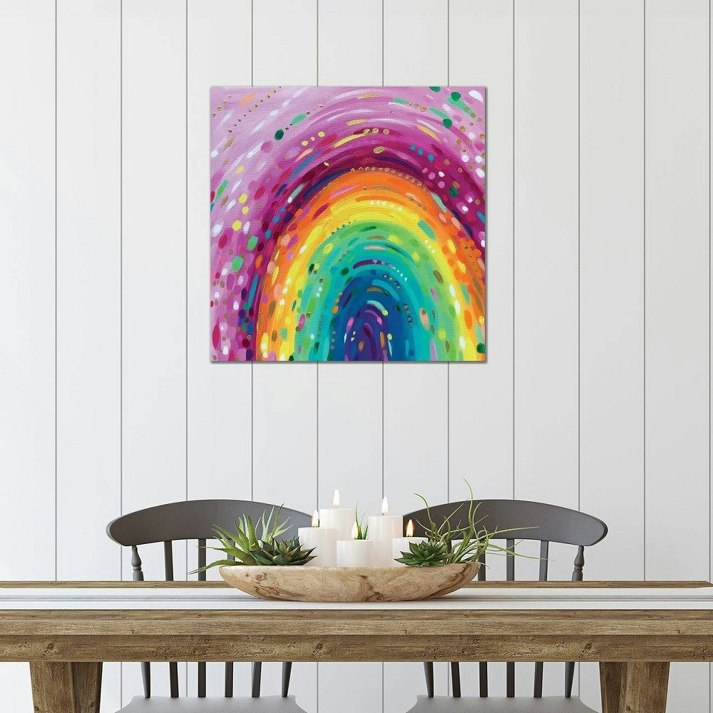 iCanvas Pink Rainbow by Sarah Coey 26"x26" Canvas Print Wall Art: $79.99 iCanvas Pink Rainbow by Sarah Coey 26"x26" Canvas Print Wall Art: $79.99