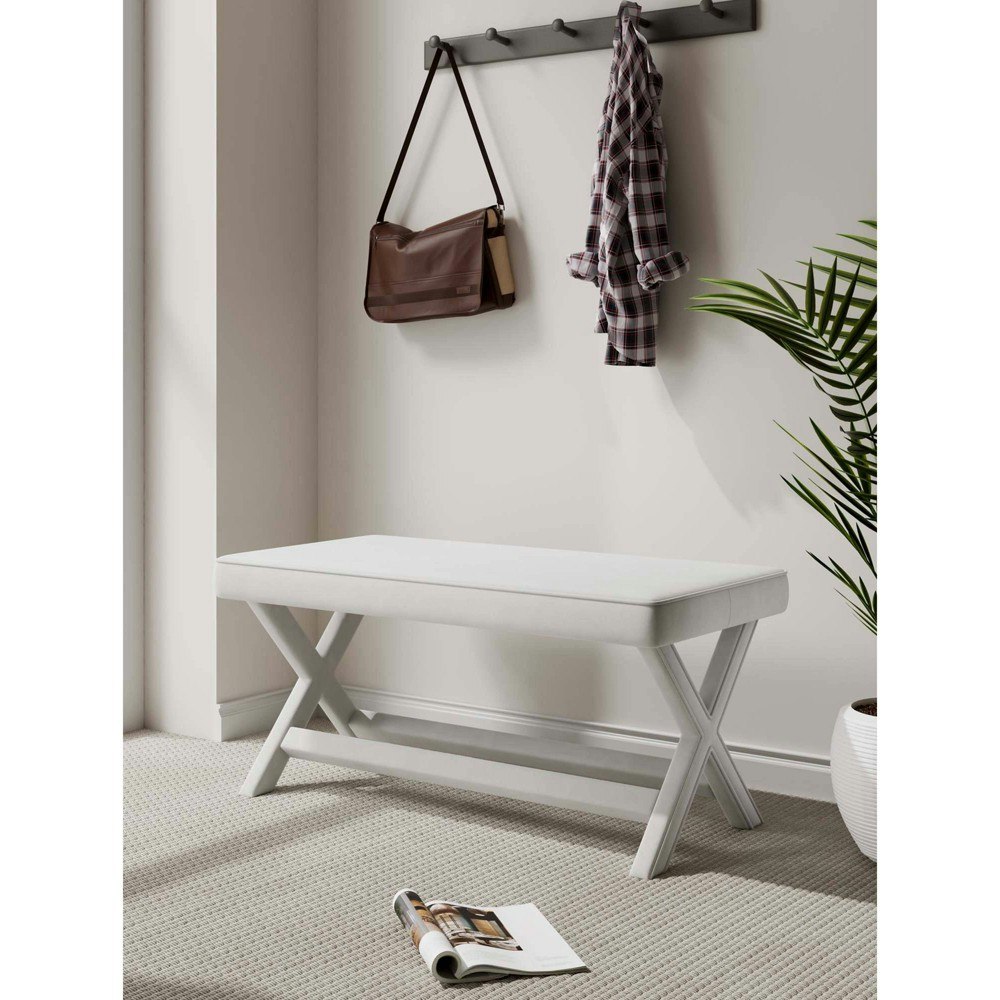 Manhattan Comfort Abigail Velvet Double Ottoman: $234.99