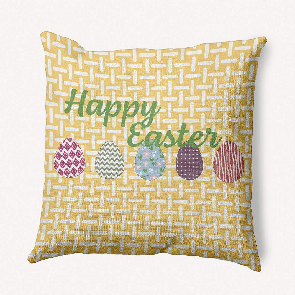 E by Design 16"x16" Happy Easter Square Throw Pillow: $39.99 E by Design 16"x16" Happy Easter Square Throw Pillow: $39.99