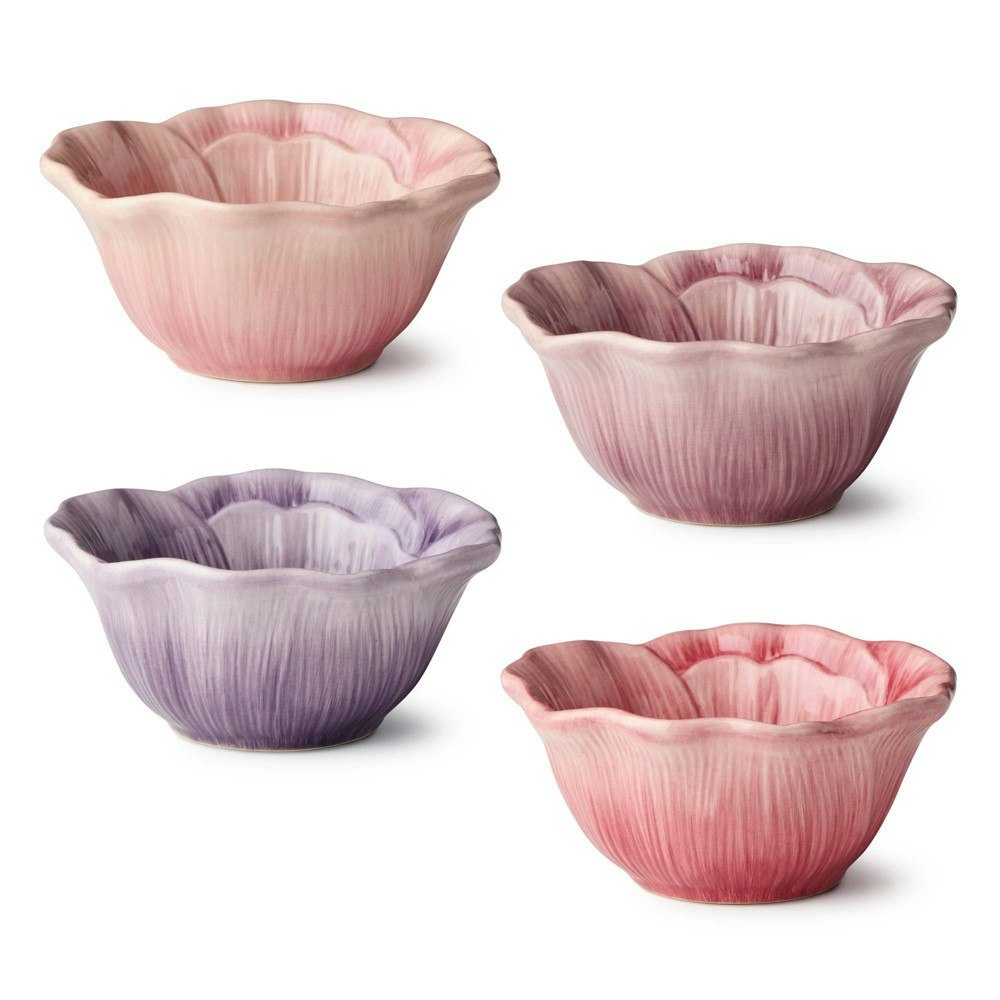 Certified International Wildflowers 3D Floral Ice Cream Bowl 4-Pack: $58.99