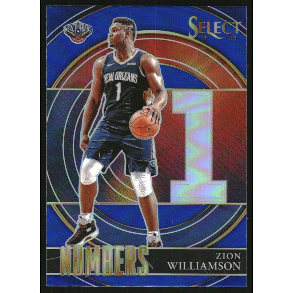 Zion Williamson 2021-22 Select Numbers Blue Prizm #19 Card: $10.80 Zion Williamson 2021-22 Select Numbers Blue Prizm #19 Card: $10.80