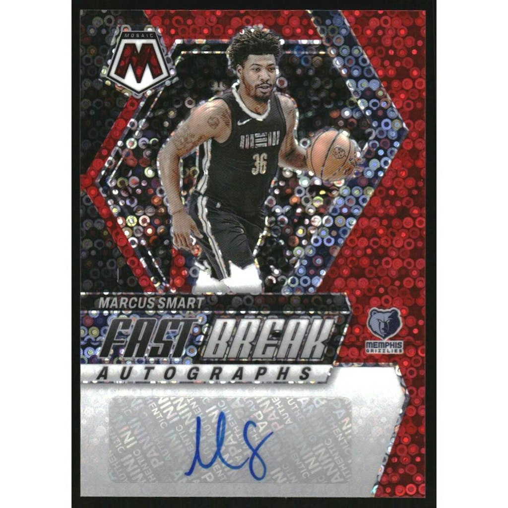 2023-24 Panini Mosaic Marcus Smart Fast Break Red Autograph #27/49: $22.50 2023-24 Panini Mosaic Marcus Smart Fast Break Red Autograph #27/49: $22.50
