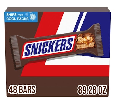 Snickers Full-Size Bar 48-Pack for $37 + free shipping