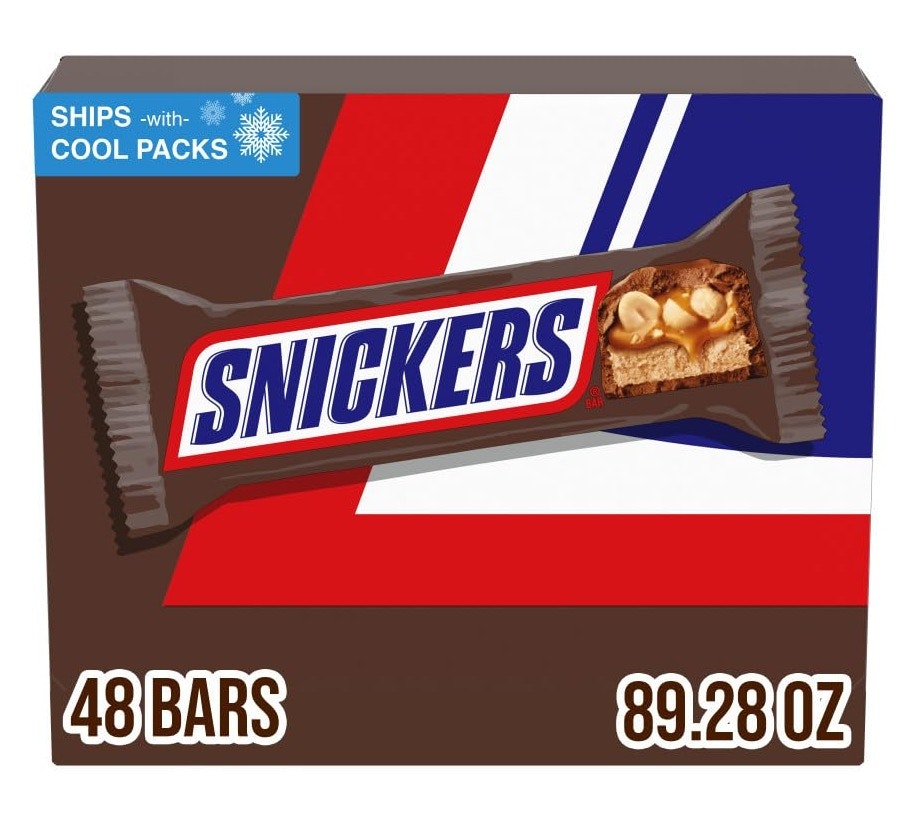 Snickers Full-Size Bar 48-Pack: $37