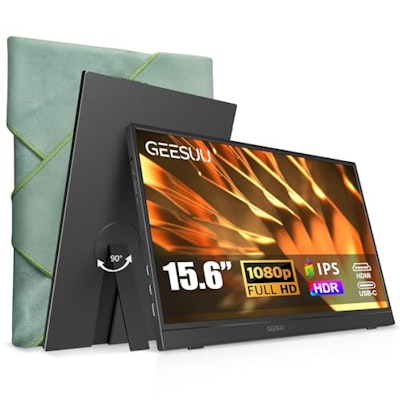 Geesuu 15.6" 1080p HDR IPS Portable Monitor for $60 + free shipping