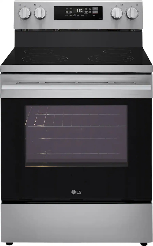LG 30" Wide 6.3-Cu. Ft. Freestanding Electric Convection Smart Range w/ Air Fry: $570