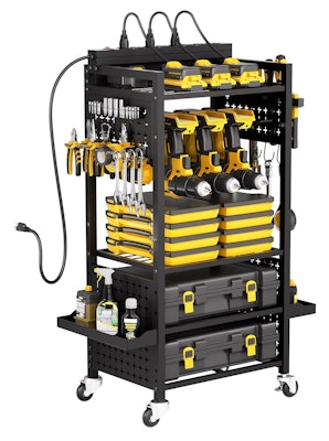 Vevor 5-Tier Tool Organizer Cart w/ Charging Station for $58 + free shipping