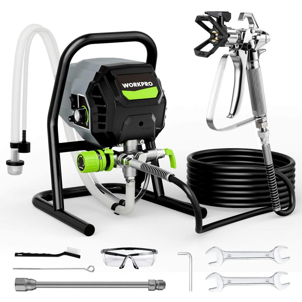 WorkPro 700W 2900PSI Airless Paint Sprayer w/ 12" Extension Rod: $180