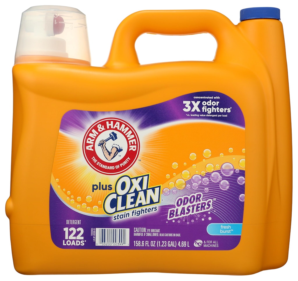 Arm & Hammer Plus OxiClean Liquid Laundry Detergent 122-Load Bottle: $9.99 via Sub. & Save