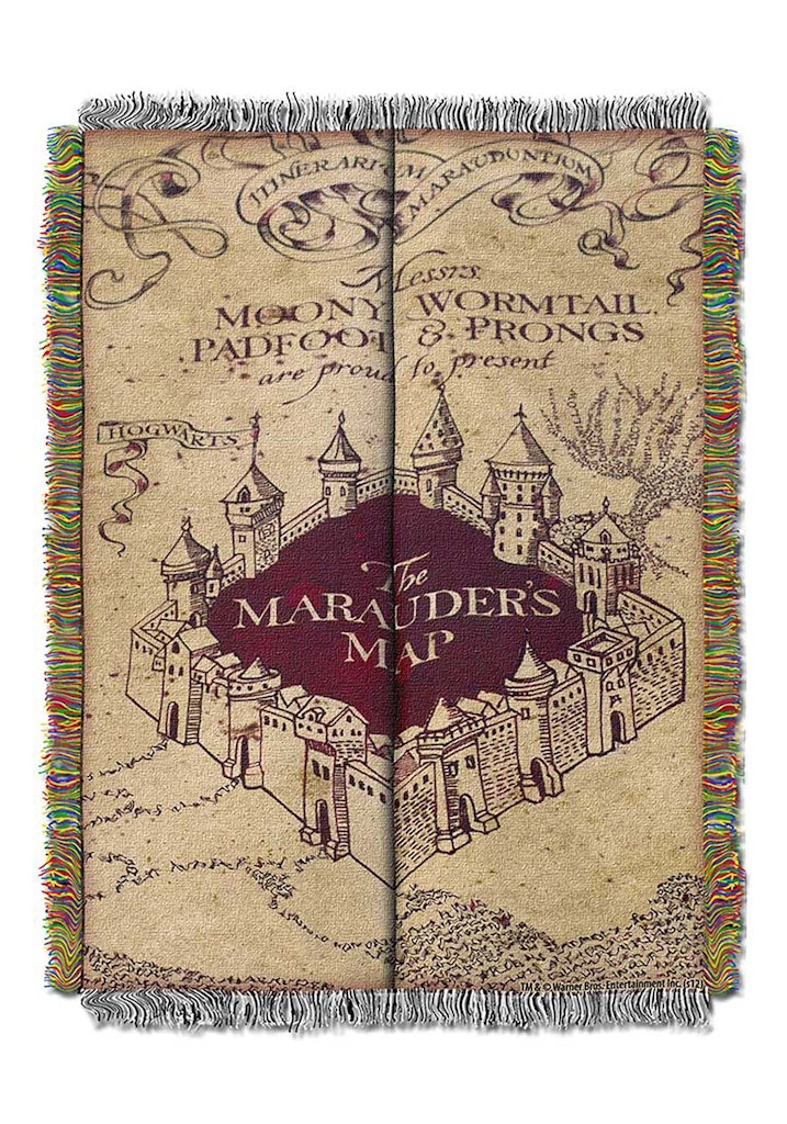 Northwest Harry Potter Marauder's Map 48" x 60" Woven Tapestry Throw Blanket: $19 Northwest Harry Potter Marauder's Map 48" x 60" Woven Tapestry Throw Blanket: $19